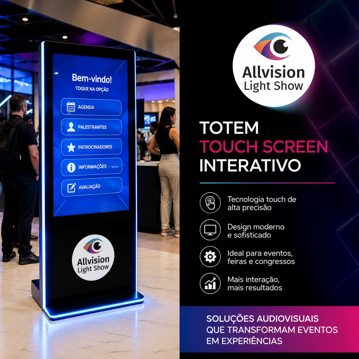 Aluguel de Totem Touch Screen para Eventos, Palestras e Congressos em Pelotas - Rio Grande do Sul 2026