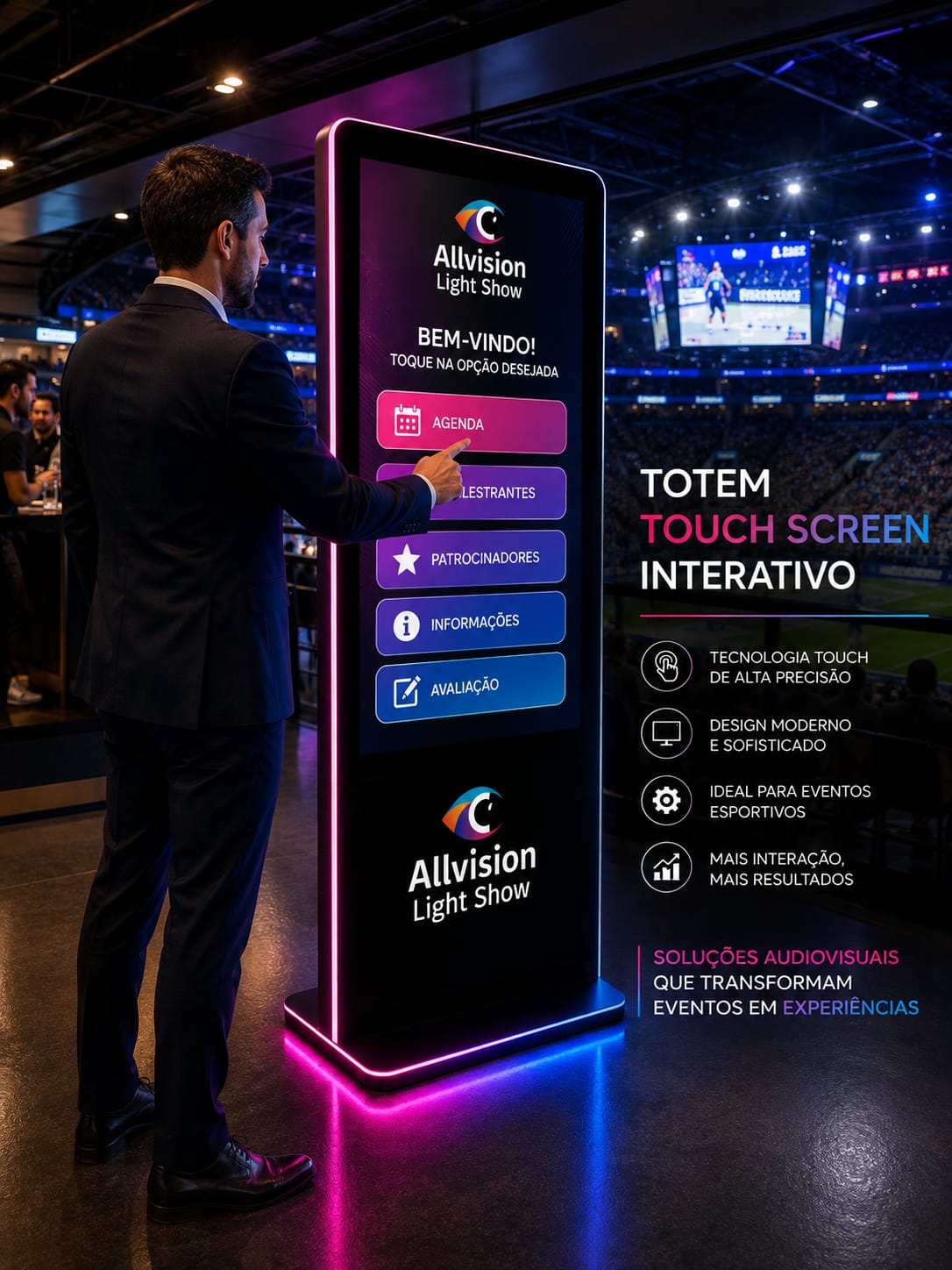 Aluguel de Totem Touch Screen para Eventos, Palestras e Congressos em Pelotas - Rio Grande do Sul 2026