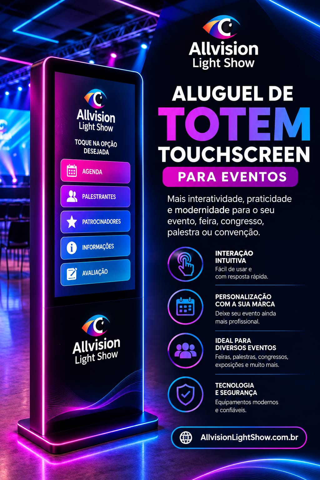 Aluguel de Totem Touch Screen para Eventos em São Paulo