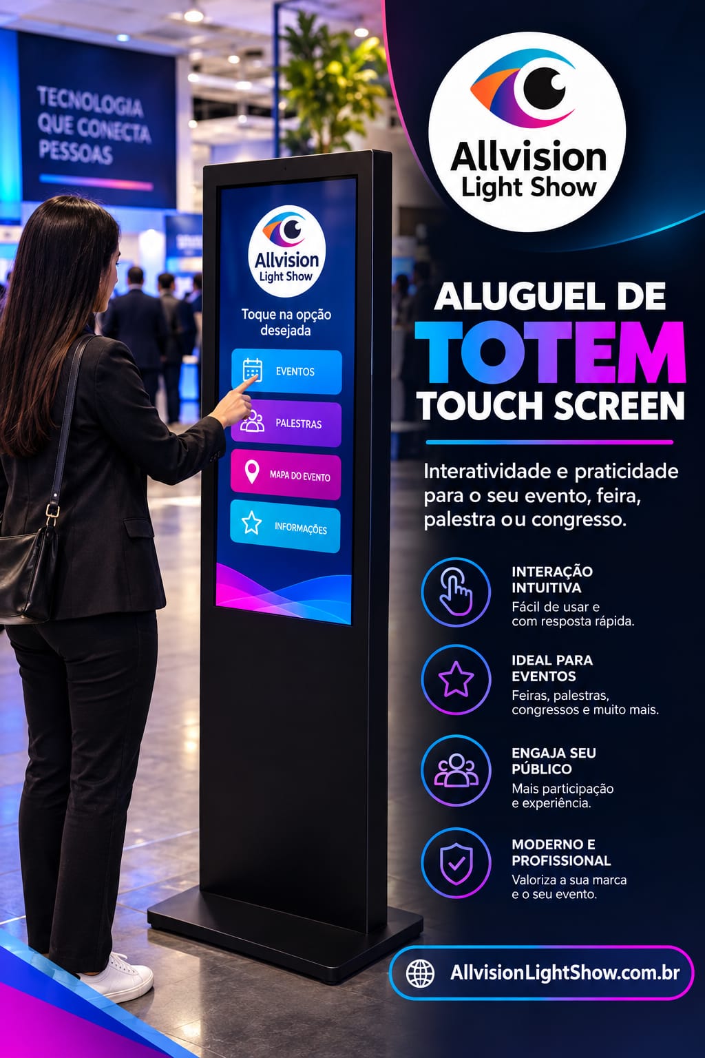 Aluguel de Totem Touch Screen para Eventos em São Paulo