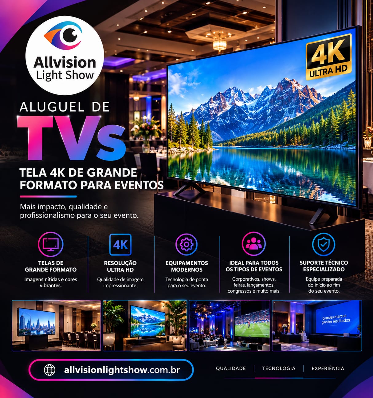 Aluguel de TVs de Grande Formato para Eventos e Palestras em Santa Maria, Rio Grande do Sul 2026